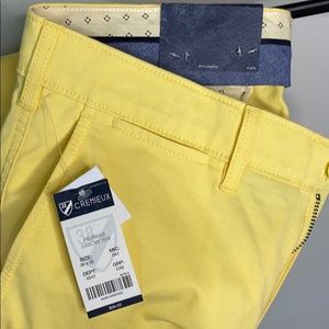 Brand New! Yellow Cremieux Pants SOHO Slim 30x32